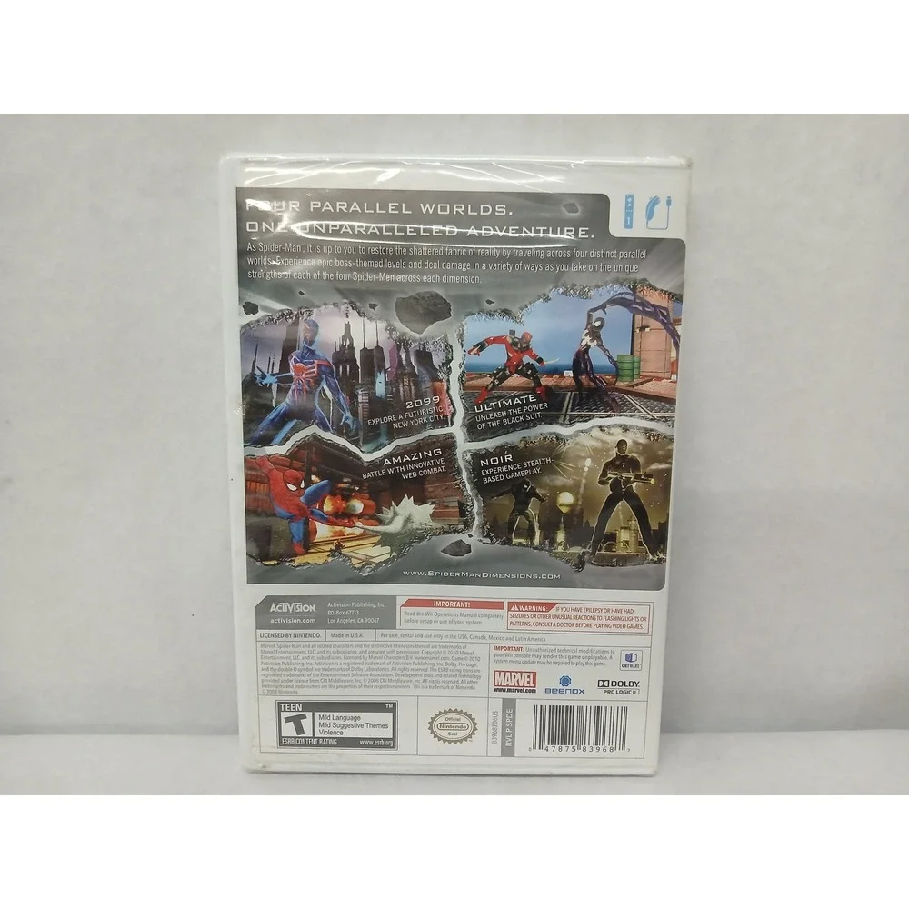 Spider-Man Shattered Dimensions Nintendo Wii Game Activision Marvel New Unopened